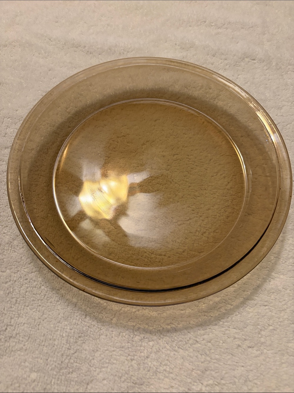 Pyrex Amber-Tone Glass Dinner Plate